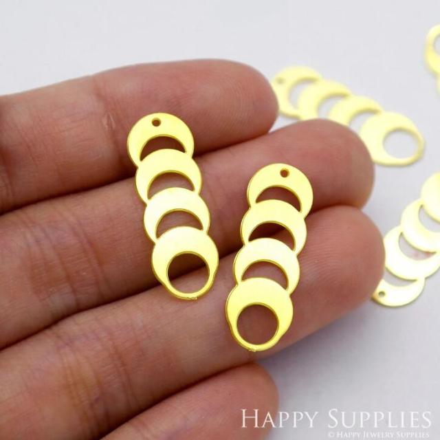 Stainless Steel Jewelry Charms, Moon Geometric Stainless Steel Earring Charms, Stainless Steel Silver Jewelry Pendants, Stainless Steel Silver Jewelry Findings, Stainless Steel Pendants Jewelry Wholesale (D1970)