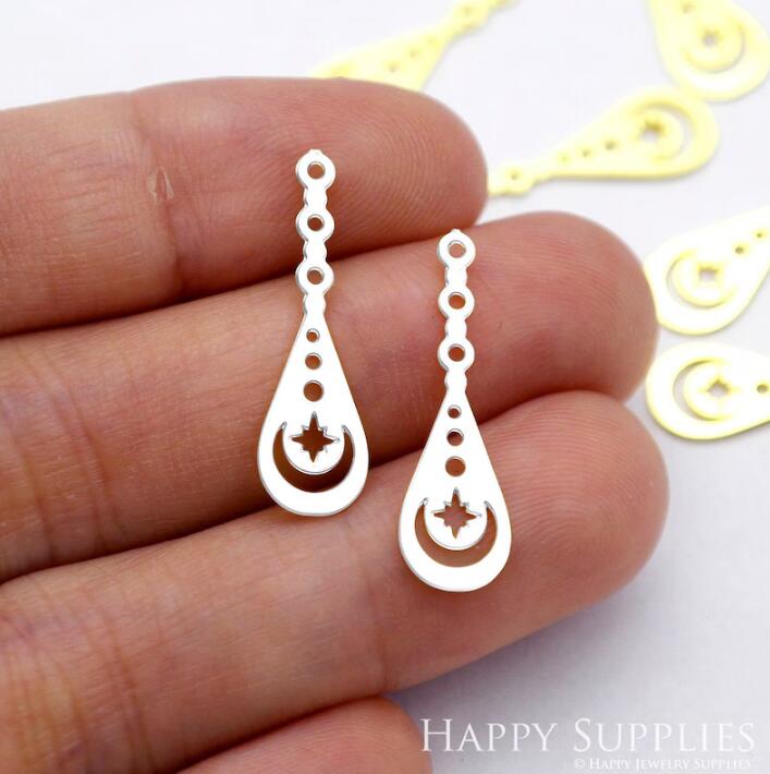 Stainless Steel Jewelry Charms, Drop Geometric Stainless Steel Earring Charms, Stainless Steel Silver Jewelry Pendants, Stainless Steel Silver Jewelry Findings, Stainless Steel Pendants Jewelry Wholesale (D1958)