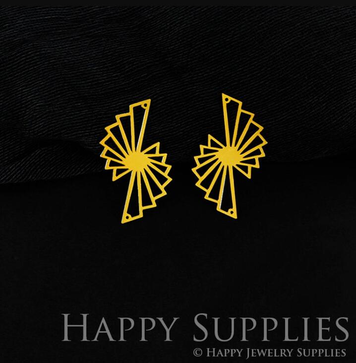 Stainless Steel Jewelry Charms, Triangle Fan Geometric Stainless Steel Earring Charms, Stainless Steel Silver Jewelry Pendants, Stainless Steel Silver Jewelry Findings, Stainless Steel Pendants Jewelry Wholesale (D660)