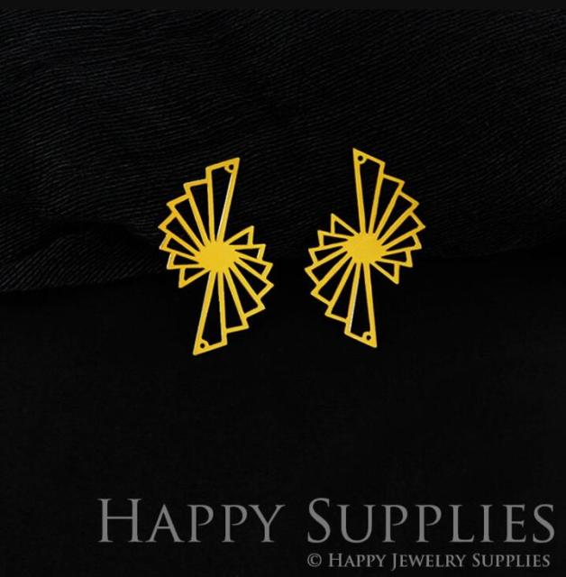 Stainless Steel Jewelry Charms, Triangle Fan Geometric Stainless Steel Earring Charms, Stainless Steel Silver Jewelry Pendants, Stainless Steel Silver Jewelry Findings, Stainless Steel Pendants Jewelry Wholesale (D660)