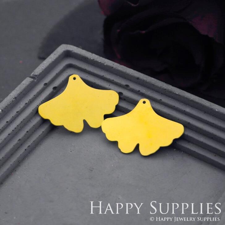 Stainless Steel Jewelry Charms, Ginkgo Leaf Stainless Steel Earring Charms, Stainless Steel Silver Jewelry Pendants, Stainless Steel Silver Jewelry Findings, Stainless Steel Pendants Jewelry Wholesale (D729)