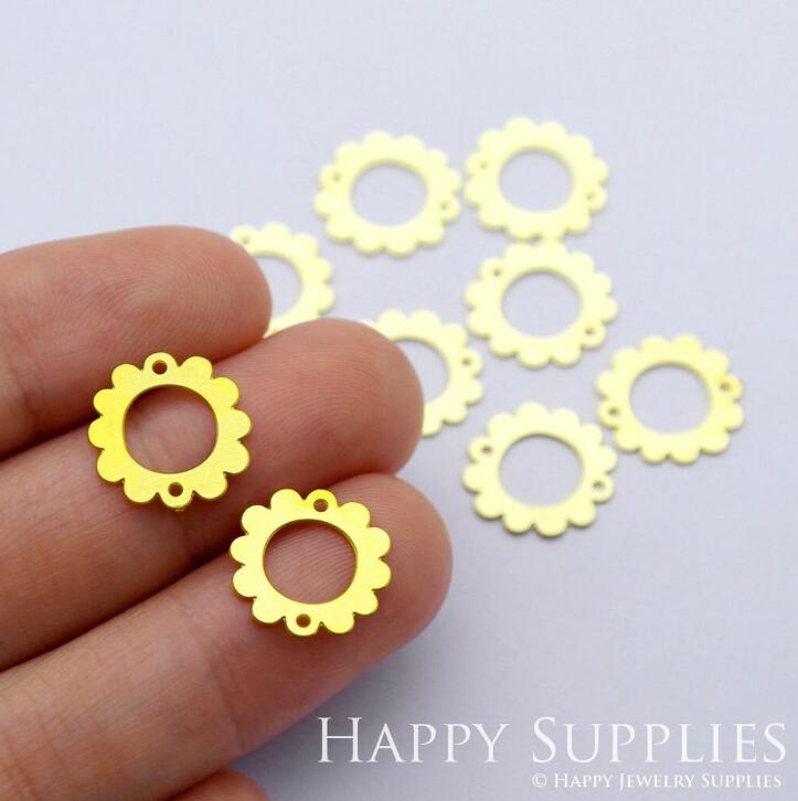 Stainless Steel Jewelry Charms, Flower Geometry Stainless Steel Earring Charms, Stainless Steel Silver Jewelry Pendants, Stainless Steel Silver Jewelry Findings, Stainless Steel Pendants Jewelry Wholesale (D1666)