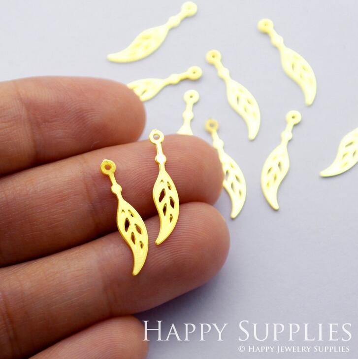 Stainless Steel Jewelry Charms, Leaf Geometric Stainless Steel Earring Charms, Stainless Steel Silver Jewelry Pendants, Stainless Steel Silver Jewelry Findings, Stainless Steel Pendants Jewelry Wholesale (D1684)