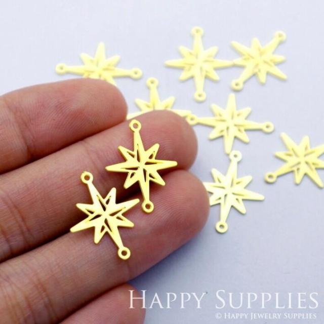 Stainless Steel Jewelry Charms, Star Geometric Stainless Steel Earring Charms, Stainless Steel Silver Jewelry Pendants, Stainless Steel Silver Jewelry Findings, Stainless Steel Pendants Jewelry Wholesale (D1690)
