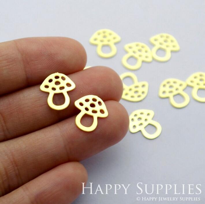 Stainless Steel Jewelry Charms, Mushroom Geometric Stainless Steel Earring Charms, Stainless Steel Silver Jewelry Pendants, Stainless Steel Silver Jewelry Findings, Stainless Steel Pendants Jewelry Wholesale (D1694)