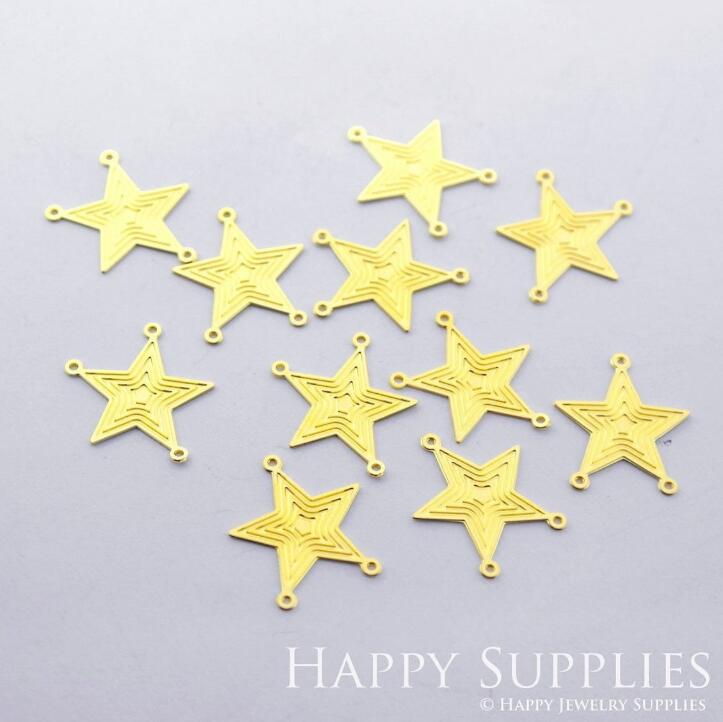 Stainless Steel Jewelry Charms, Star Geometric Stainless Steel Earring Charms, Stainless Steel Silver Jewelry Pendants, Stainless Steel Silver Jewelry Findings, Stainless Steel Pendants Jewelry Wholesale (D1702)