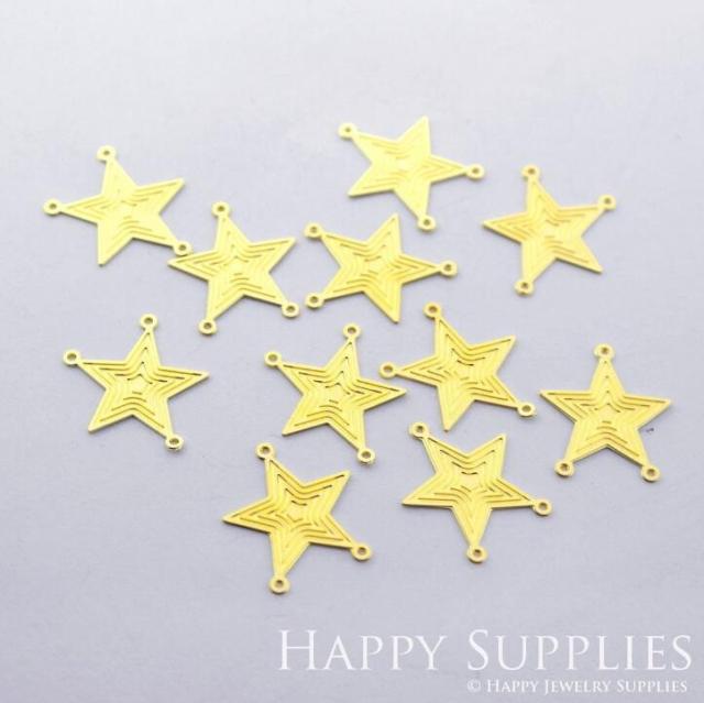 Stainless Steel Jewelry Charms, Star Geometric Stainless Steel Earring Charms, Stainless Steel Silver Jewelry Pendants, Stainless Steel Silver Jewelry Findings, Stainless Steel Pendants Jewelry Wholesale (D1702)