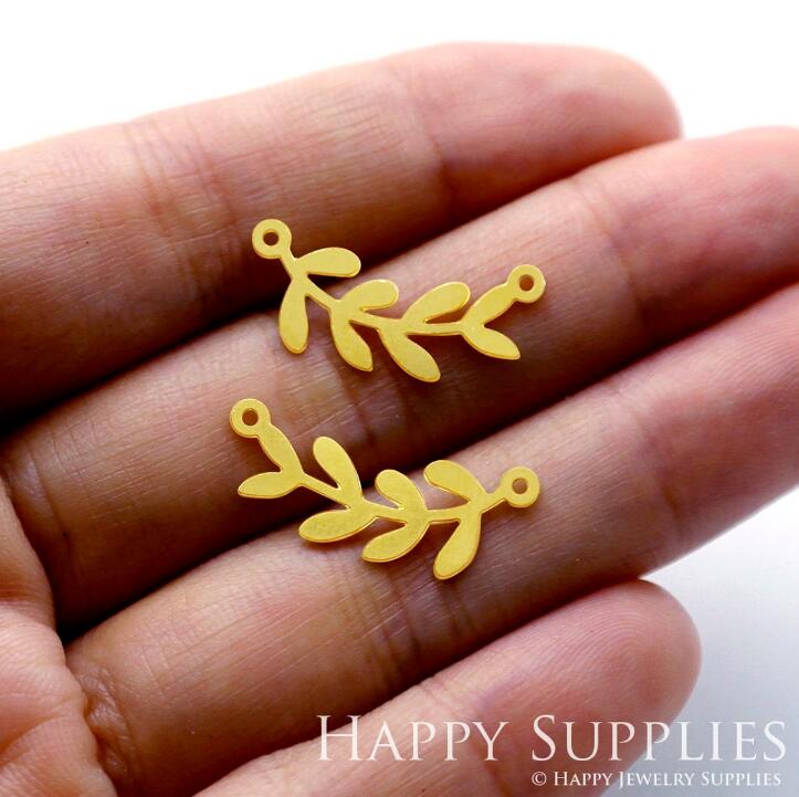 Stainless Steel Jewelry Charms, Leaves Geometric Stainless Steel Earring Charms, Stainless Steel Silver Jewelry Pendants, Stainless Steel Silver Jewelry Findings, Stainless Steel Pendants Jewelry Wholesale (D126)