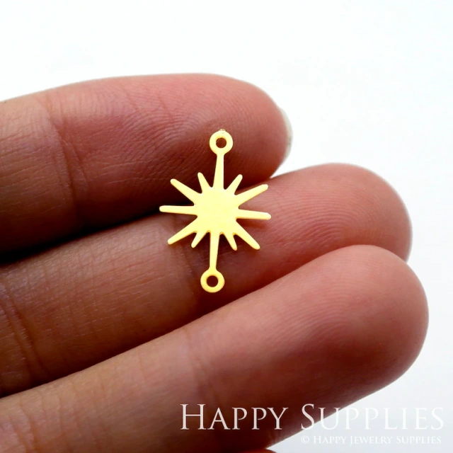 Stainless Steel Jewelry Charms, Star Stainless Steel Earring Charms, Stainless Steel Silver Jewelry Pendants, Stainless Steel Silver Jewelry Findings, Stainless Steel Pendants Jewelry Wholesale (D1567)