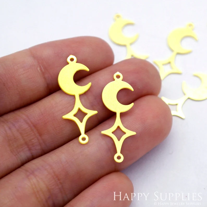 Stainless Steel Jewelry Charms, Star Geometric Stainless Steel Earring Charms, Stainless Steel Silver Jewelry Pendants, Stainless Steel Silver Jewelry Findings, Stainless Steel Pendants Jewelry Wholesale (D1962)