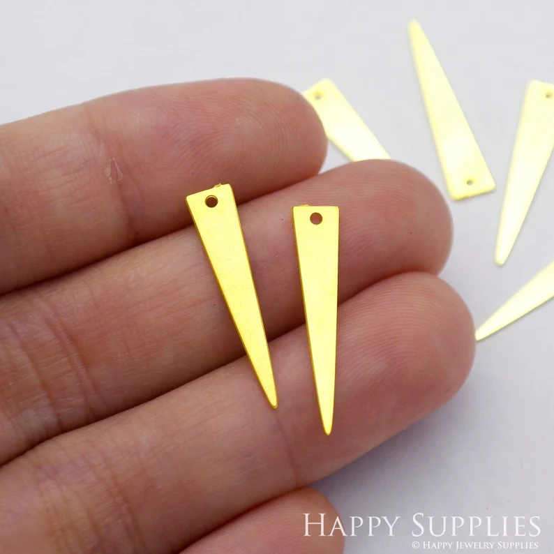 Stainless Steel Jewelry Charms, Triangle Geometric Stainless Steel Earring Charms, Stainless Steel Silver Jewelry Pendants, Stainless Steel Silver Jewelry Findings, Stainless Steel Pendants Jewelry Wholesale (D1943)