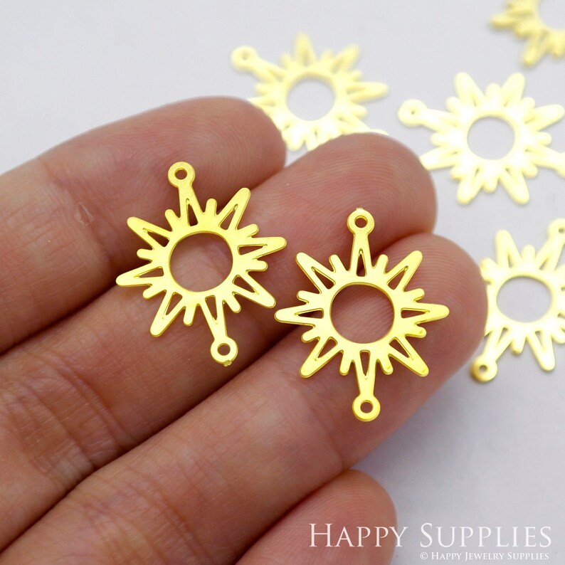 Stainless Steel Jewelry Charms, Sun Geometric Stainless Steel Earring Charms, Stainless Steel Silver Jewelry Pendants, Stainless Steel Silver Jewelry Findings, Stainless Steel Pendants Jewelry Wholesale (D1959)