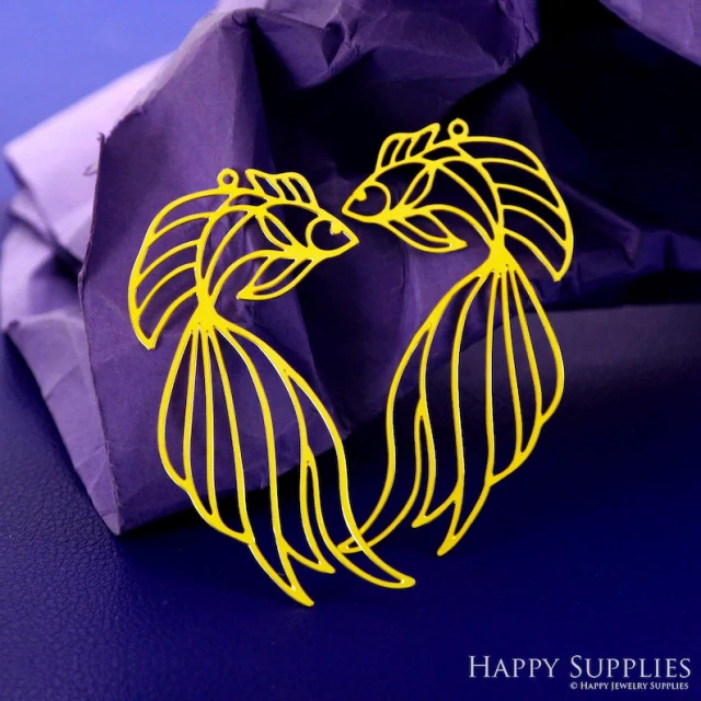 Stainless Steel Jewelry Charms, Raw Brass Charms, Fish Charms, Earrings Findings, Stainless Steel Silver Jewelry Pendants, Brass Jewelry Findings, Stainless Steel Pendants Jewelry Wholesale (D2883)
