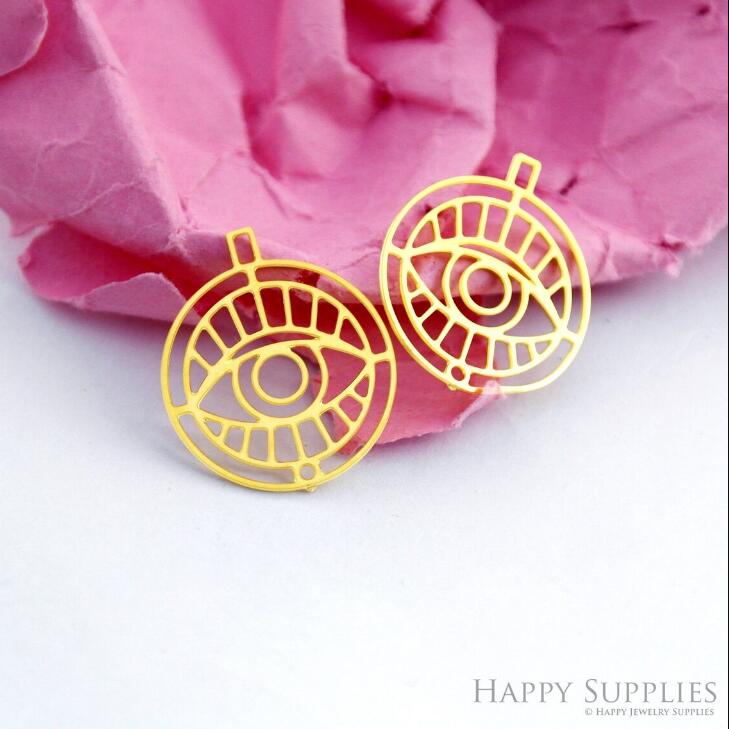 Stainless Steel Jewelry Charms, Eye Stainless Steel Earring Charms, Stainless Steel Silver Jewelry Pendants, Stainless Steel Silver Jewelry Findings, Stainless Steel Pendants Jewelry Wholesale (D2143)