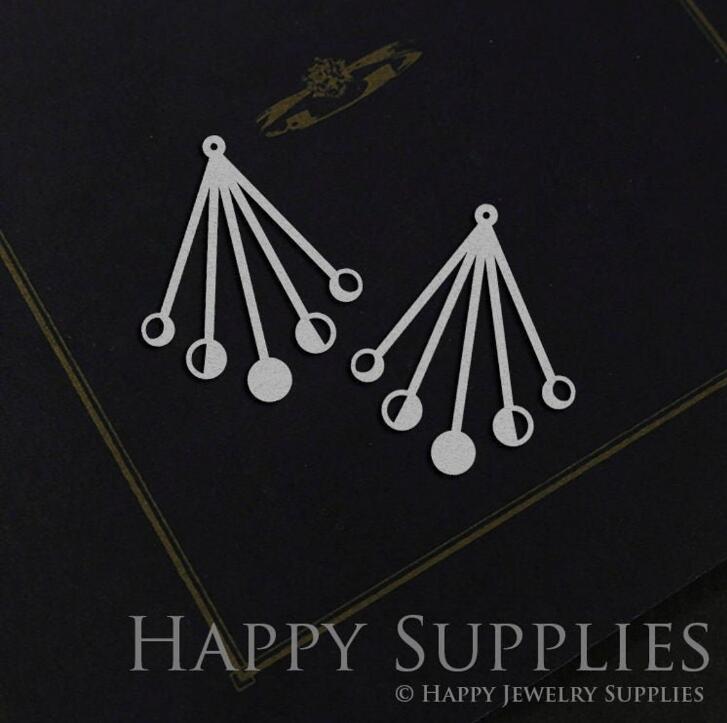 2pcs Stainless Steel Jewelry Charms, Geometry Semicircle Stainless Steel Earring Charms, Stainless Steel Silver Jewelry Pendants, Stainless Steel Silver Jewelry Findings, Stainless Steel Pendants Jewelry Wholesale (D1069)