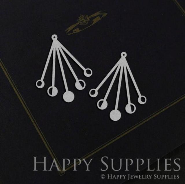 Stainless Steel Jewelry Charms, Geometry Semicircle Stainless Steel Earring Charms, Stainless Steel Silver Jewelry Pendants, Stainless Steel Silver Jewelry Findings, Stainless Steel Pendants Jewelry Wholesale (D1069)