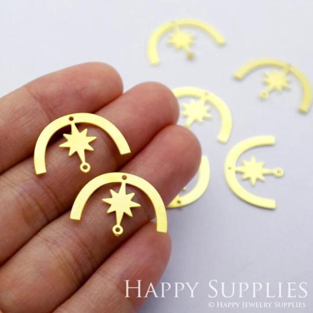 Stainless Steel Jewelry Charms, Star Stainless Steel Earring Charms, Stainless Steel Silver Jewelry Pendants, Stainless Steel Silver Jewelry Findings, Stainless Steel Pendants Jewelry Wholesale (D1689)