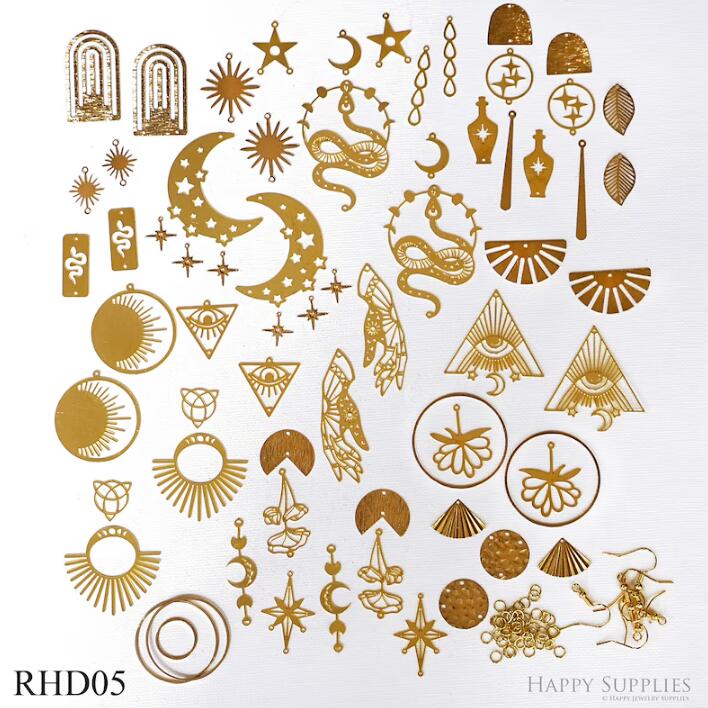 68pcs(1set) Bulk Charms Raw Brass Earring Charm, Brass Jewelry Charms, Eyes Raw Brass Earring Charms, Brass Jewelry Pendants, Raw Brass Jewelry Findings, Brass Pendants Jewelry Wholesale (RHD005)