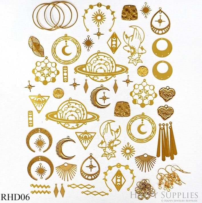 66pcs(1set) Bulk Charms Raw Brass Earring Charm, Brass Jewelry Charms, Eyes Raw Brass Earring Charms, Brass Jewelry Pendants, Raw Brass Jewelry Findings, Brass Pendants Jewelry Wholesale (RHD006)