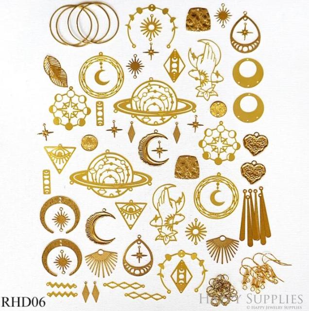 66pcs(1set) Bulk Charms Raw Brass Earring Charm, Brass Jewelry Charms, Eyes Raw Brass Earring Charms, Brass Jewelry Pendants, Raw Brass Jewelry Findings, Brass Pendants Jewelry Wholesale (RHD006)