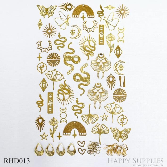 62pcs(1set) Bulk Charms Raw Brass Earring Charm, Brass Jewelry Charms, Eyes Raw Brass Earring Charms, Brass Jewelry Pendants, Raw Brass Jewelry Findings, Brass Pendants Jewelry Wholesale (RHD013)