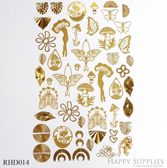 54pcs(1set) Bulk Charms Raw Brass Earring Charm, Brass Jewelry Charms, Eyes Raw Brass Earring Charms, Brass Jewelry Pendants, Raw Brass Jewelry Findings, Brass Pendants Jewelry Wholesale (RHD014)