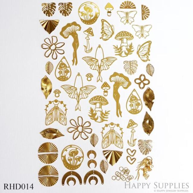 54pcs(1set) Bulk Charms Raw Brass Earring Charm, Brass Jewelry Charms, Eyes Raw Brass Earring Charms, Brass Jewelry Pendants, Raw Brass Jewelry Findings, Brass Pendants Jewelry Wholesale (RHD014)