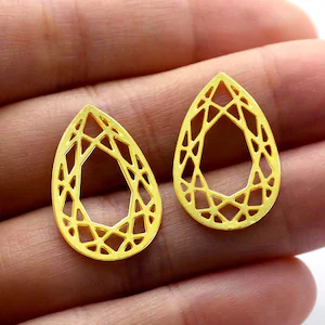 10pcs Stainless Steel Jewelry Charms, Diamond Teardrop Stainless Steel Earring Charms, Stainless Steel Silver Jewelry Pendants, Stainless Steel Silver Jewelry Findings, Stainless Steel Pendants Jewelry Wholesale (D102)