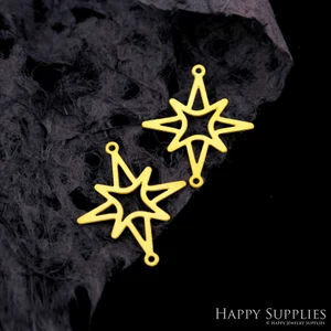 Stainless Steel Jewelry Charms, Star Stainless Steel Earring Charms, Stainless Steel Silver Jewelry Pendants, Stainless Steel Silver Jewelry Findings, Stainless Steel Pendants Jewelry Wholesale (D2109)