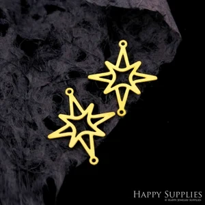 Stainless Steel Jewelry Charms, Star Stainless Steel Earring Charms, Stainless Steel Silver Jewelry Pendants, Stainless Steel Silver Jewelry Findings, Stainless Steel Pendants Jewelry Wholesale (D2109)