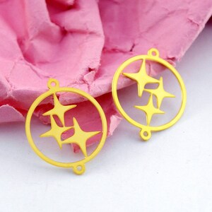 Stainless Steel Jewelry Charms, Star Stainless Steel Earring Charms, Stainless Steel Silver Jewelry Pendants, Stainless Steel Silver Jewelry Findings, Stainless Steel Pendants Jewelry Wholesale (D2142)