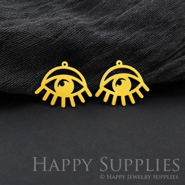 Stainless Steel Jewelry Charms, Eye Stainless Steel Earring Charms, Stainless Steel Silver Jewelry Pendants, Stainless Steel Silver Jewelry Findings, Stainless Steel Pendants Jewelry Wholesale (D599)