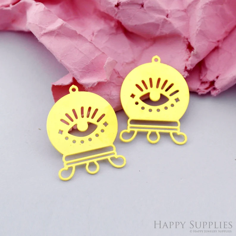 Stainless Steel Jewelry Charms, Eye Stainless Steel Earring Charms, Stainless Steel Silver Jewelry Pendants, Stainless Steel Silver Jewelry Findings, Stainless Steel Pendants Jewelry Wholesale (D2167)