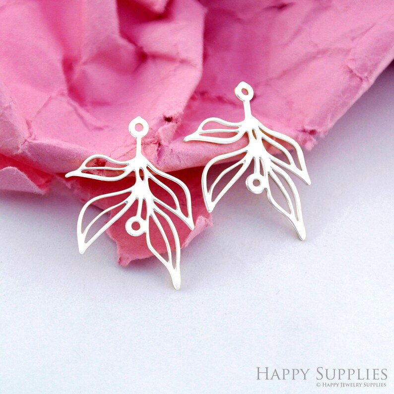Stainless Steel Jewelry Charms, Flower Stainless Steel Earring Charms, Stainless Steel Silver Jewelry Pendants, Stainless Steel Silver Jewelry Findings, Stainless Steel Pendants Jewelry Wholesale (D2146)