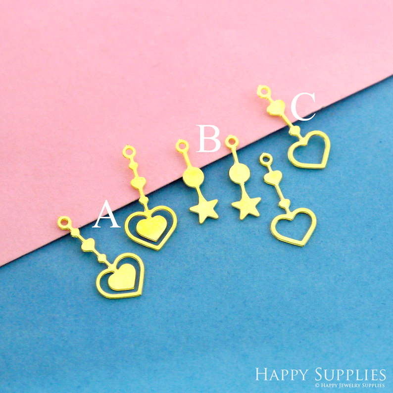 Stainless Steel Jewelry Charms, Stars Stainless Steel Earring Charms, Stainless Steel Silver Jewelry Pendants, Stainless Steel Silver Jewelry Findings, Stainless Steel Pendants Jewelry Wholesale (D2483)