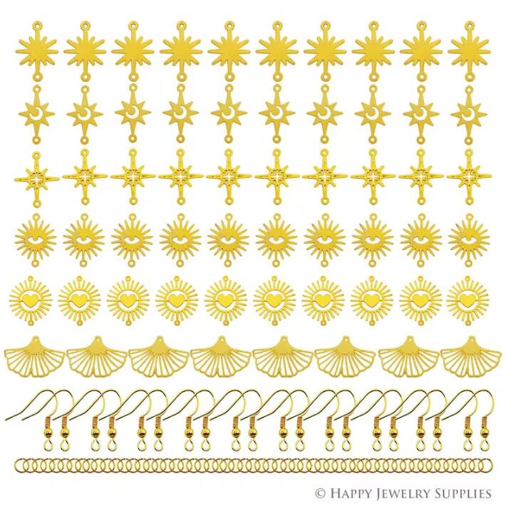 60pcs(1set) Bulk Charms Raw Brass Earring Charm, Brass Jewelry Charms, Eyes Raw Brass Earring Charms, Brass Jewelry Pendants, Raw Brass Jewelry Findings, Brass Pendants Jewelry Wholesale (RHD019-A)
