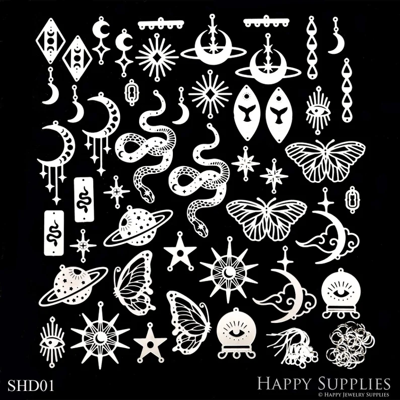 46pcs(1set) Bulk Charms, Raw Brass Earring Charm, Stainless Steel Earring Charms, Brass Jewelry Charms, Earring Charms, Earrings Findings, Brass Jewelry Pendants, Stainless Steel Jewelry Findings, Brass Pendants Jewelry Wholesale (SHD01)