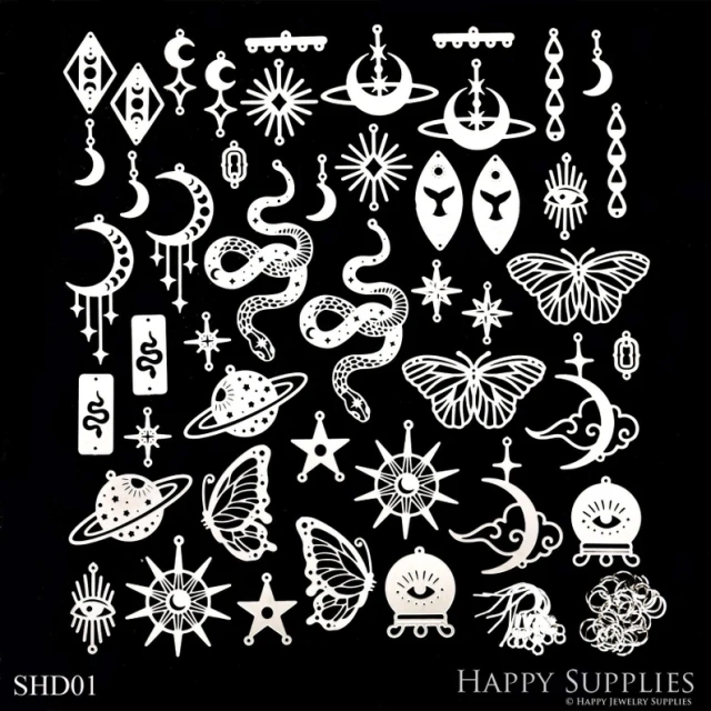 46pcs(1set) Bulk Charms, Raw Brass Earring Charm, Stainless Steel Earring Charms, Brass Jewelry Charms, Earring Charms, Earrings Findings, Brass Jewelry Pendants, Stainless Steel Jewelry Findings, Brass Pendants Jewelry Wholesale (SHD01)