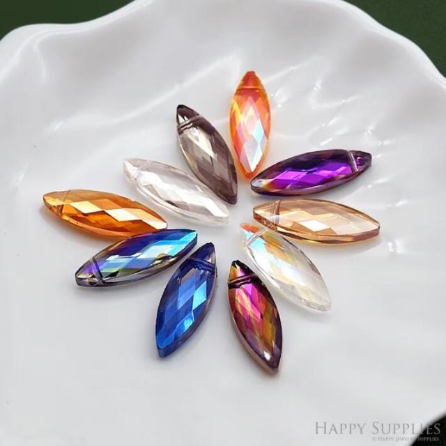 10pcs Crystal Diamond Beads, Sun Catchers Leaded Chandelier Crystal Suncatcher Beads, Crystal Charms Pendant ,AB Aurora Borealis (TR-201)