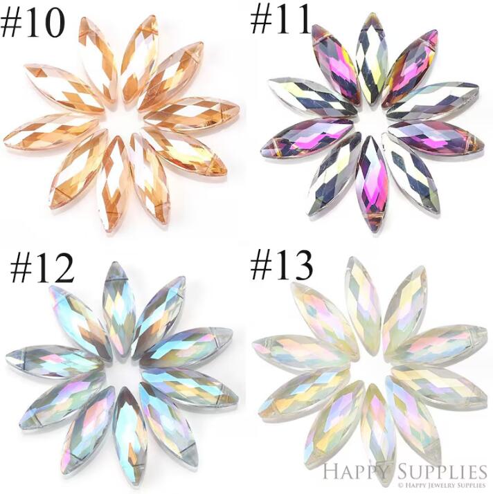 10pcs Crystal Diamond Beads, Sun Catchers Leaded Chandelier Crystal Suncatcher Beads, Crystal Charms Pendant ,AB Aurora Borealis (TR-201)