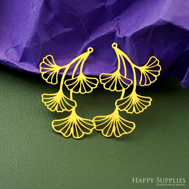 Stainless Steel Jewelry Charms, Raw Brass Charms, Ginkgo Leaf Charms, Earrings Findings, Stainless Steel Silver Jewelry Pendants, Brass Jewelry Findings, Stainless Steel Pendants Jewelry Wholesale (D2937)