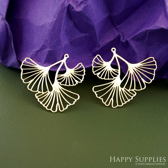 Stainless Steel Jewelry Charms, Raw Brass Charms, Ginkgo Leaf Charms, Earrings Findings, Stainless Steel Silver Jewelry Pendants, Brass Jewelry Findings, Stainless Steel Pendants Jewelry Wholesale (D2938)