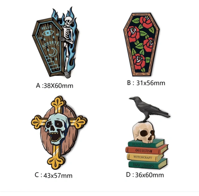Handmade Jewelry Making Supplies Beads Cut Wooden Halloween Charm For DIY Necklace Earring Brooch (CW907)
