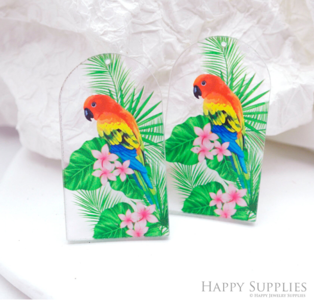 Animal Acrylic Pendant Making Jewelry Findings Bead Laser Cut Charms For DIY Necklace Earrings (CP006)