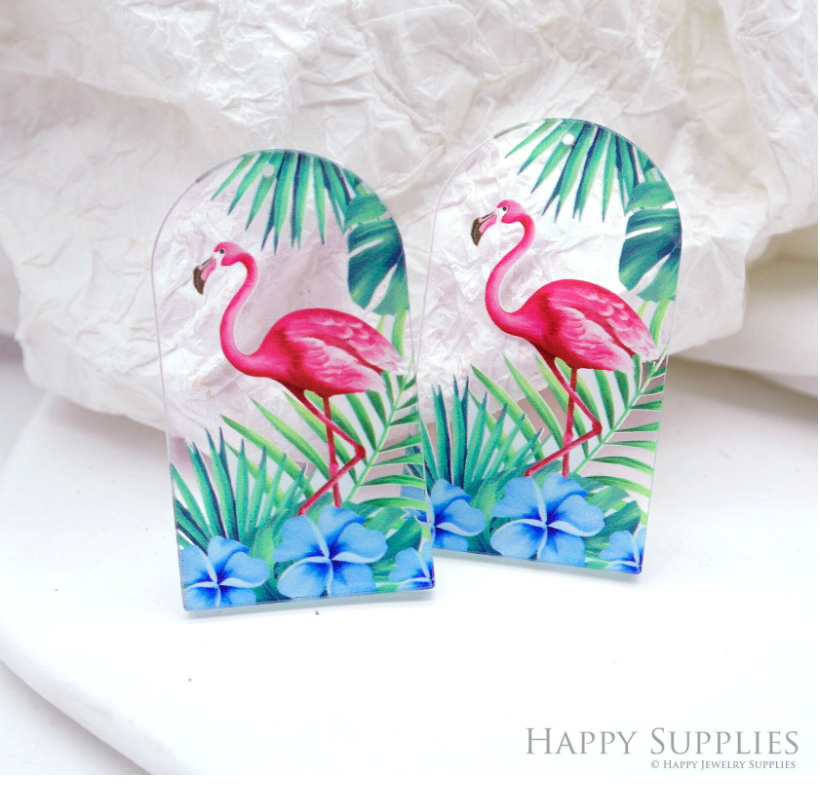 Animal Acrylic Pendant Making Jewelry Findings Bead Laser Cut Charms For DIY Necklace Earrings (CP009)