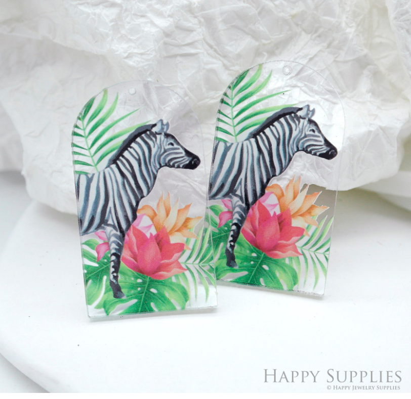 Animal Acrylic Pendant Making Jewelry Findings Bead Laser Cut Charms For DIY Necklace Earrings (CP011)