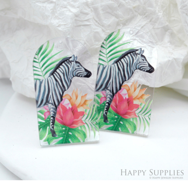 Animal Acrylic Pendant Making Jewelry Findings Bead Laser Cut Charms For DIY Necklace Earrings (CP011)