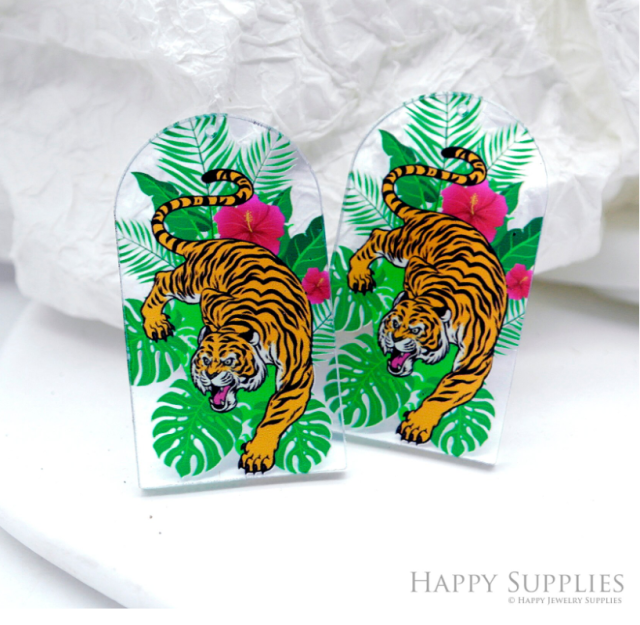 Animal Acrylic Pendant Making Jewelry Findings Bead Laser Cut Charms For DIY Necklace Earrings (CP014)