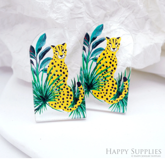 Animal Acrylic Pendant Making Jewelry Findings Bead Laser Cut Charms For DIY Necklace Earrings (CP015)