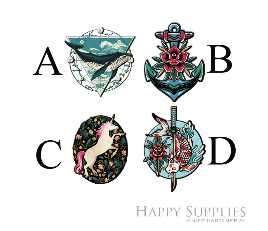 Handmade Jewelry Making Supplies Beads Cut Wooden Whale Charm For DIY Necklace Earring Brooch (CW928)